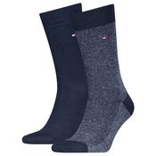 Mens 2-Pack Herringbone Socks - Navy - 6-8 image