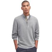 Mens Cotton Half-Zip Jumper - Grey Marl - XL image