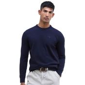 Mens Lambswool Crew Neck Sweater - Navy - S image