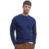 Mens Lambswool Crew Neck Sweater - Deep Blue - M image