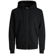 Mens Bradley Plain Zip Hoodie - Black - L image