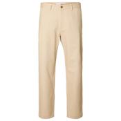 Mens Harry Regular Twill Trousers - Oatmeal - 29W x 32L image