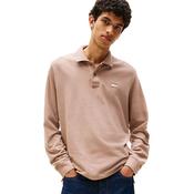 Mens Regular Fit Long Sleeve Polo Shirt - Coastal Taupe - XS