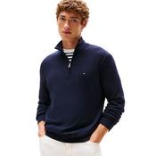 Mens Flag Embroidery Half-Zip Jumper - Desert Sky - XS