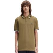 Mens M3600 Twin Tipped Polo Shirt - Shaded Stone - S