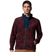 Mens Sequoia Grove Printed Full Zip Jacket - Rich Wine Horizons - S