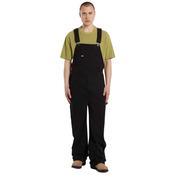 Mens Loose Canvas Bib Overalls - Black - XS image