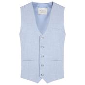 Mens Albert Suit Waistcoat - Sky - 38R image