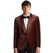 Mens Romeo Velvet Tuxedo Jacket - Burgundy - 38R