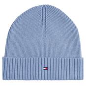 Flag Embroidery Beanie With Cashmere - Brisk Blue - One image