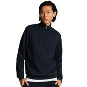 Mens Superfine Cotton 1/4 Zip Sweatshirt - Dark Navy - XS