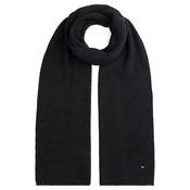 Flag Embroidery Ribbed Scarf - Charcoal Grey - One image