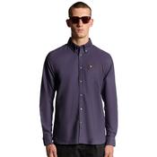Mens Cotton Button Down Oxford Shirt - Graystone - M image