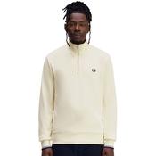 Mens Half Zip Sweatshirt - Ecru - XL image