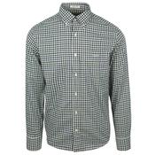 Mens Regular Fit Gingham Twill Shirt - Forest Green - M image