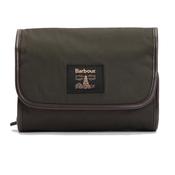 Waxed Hanging Washbag - Olive/Beacon - One