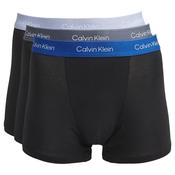 Mens Icon Cotton Stretch Relaxed 3-Pack Trunks - Black - S image