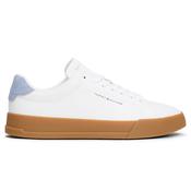 Mens Logo Court Leather Trainers - White/Brisk Blue - 7 image