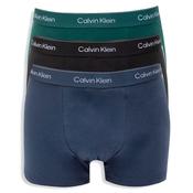 Mens Icon Cotton Relaxed Dart 3-Pack Trunks - Green/Black/Blue - S image