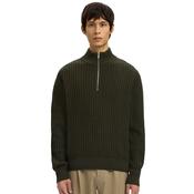 Mens Tom Knit Half-Zip Sweater - Forest Night - S image