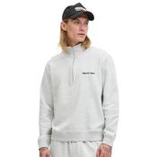Mens Norrebro EMB 1/4 Zip Sweatshirt - White Melange - XS image