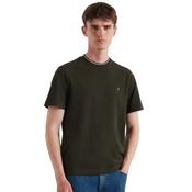 Mens Elton Tipped Pique T-Shirt - Evergreen - S image