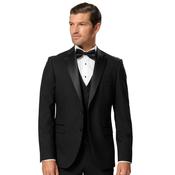 Mens Carnaby Slim Fit Tuxedo Jacket - Black - 34S image