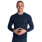 Mens Bulldozer Crew Neck Knit Sweater - Admiral - M image