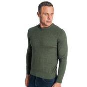 Mens Bulldozer Crew Neck Knit Sweater - Army Green - M image