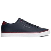 Mens Logo Leather Trainers - Navy Blue - 6 image