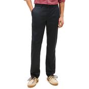 Mens Denton Textured Print Straight Leg Trousers - Navy Blue - 30W X 30L image