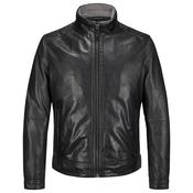 Mens Barney Leather Jacket - Black - 40 image