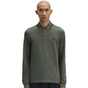 Mens M3636 Long Sleeve Polo Shirt - Laurel Wreath Green/Black - XS image