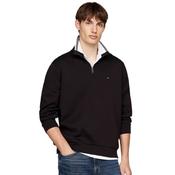 Mens Essential Intechno Quarter-Zip Jumper - Black - XS