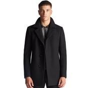 Mens Lohman Tailored Overcoat - Black - 36 image