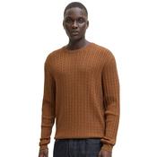 Mens Emil Cable Knit Pullover Sweater - Monks Robe - L image