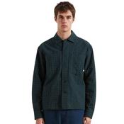 Mens Photie Check Overshirt - Poplar Green - L
