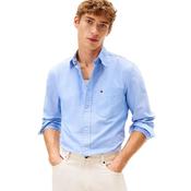 Mens Regular Fit Pinstripe Oxford Shirt - Blue - XS image