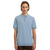 Mens Berg Knit Polo Shirt - Dusty Blue - S image