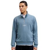 Mens Soho Printed Half Zip Sweatshirt - Blue Mirage - M image