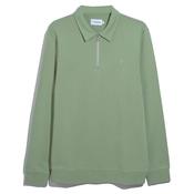 Mens Jude 1/4 Zip Polo Sweatshirt - Soft Green - S image