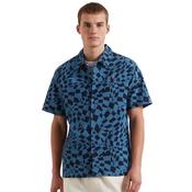 Mens Angelo Short Sleeve Print Shirt - True Navy - S image