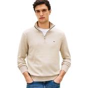 Mens Half-Zip Mock Neck Jumper - Sandalwood Heather - M image