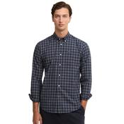 Mens Bramwell Checked Tailored Shirt - Navy - 2XL image