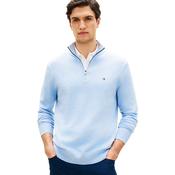 Mens Half-Zip Mock Neck Jumper - Vessel Blue Heather - L image