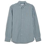 Mens Steen Wide Stripe Shirt - Blue Tide Marl - S image