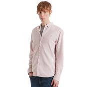 Mens Brewer Slim Fit Striped Oxford Shirt - Coral Reef - XS image
