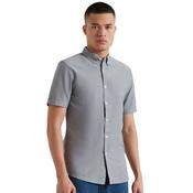 Mens Brewer Short Sleeve Oxford Shirt - White/True Navy - S image