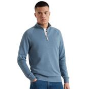 Mens Jim Quarter Zip Sweatshirt - Blue Tide Marl - S image