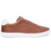 Mens Luxe Metallic Logo Leather Trainers - Winter Cognac - 7 image